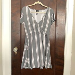 derek heart wrap dress